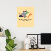 Mijn persoonlijkheid is zonneschijn poster (Thuiskantoor)