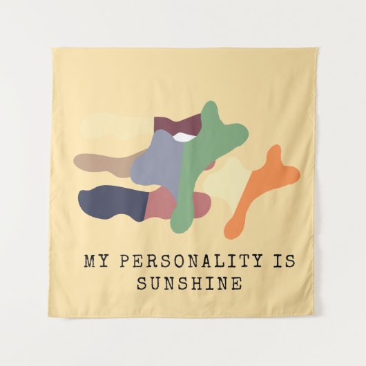 Mijn persoonlijkheid is zonneschijn wandkleed (Voorkant)