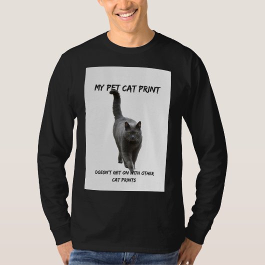 Mijn Pet Cat print Funny Cat T-Shirt Ander Kat Pri (Voorkant)