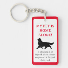 Mijn Pet, Dog is Home Alone Card Sleutelhanger