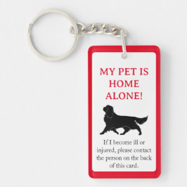 Mijn Pet, Dog is Home Alone Card Sleutelhanger