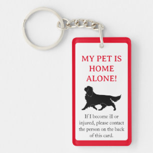 Mijn Pet, Dog is Home Alone Card Sleutelhanger