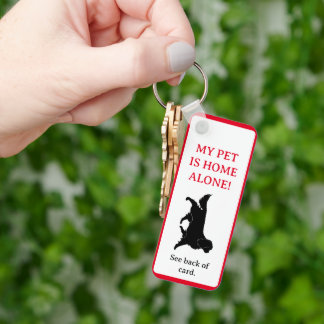 Mijn Pet, Dog is Home Alone Card Sleutelhanger