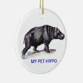 MIJN PET HIPPO KERAMISCH ORNAMENT (Rechts)