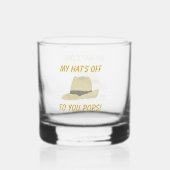 Mijn Pet off-Fedora Whisky Glas (Achterkant)