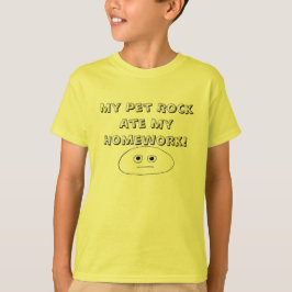 Mijn Pet Rock Ate Mijn thuiswerk! humor T-shirt