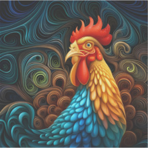 Mijn Pet Rooster Glimlacht nooit Vinyl Sticker