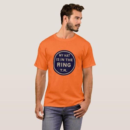 Mijn Pet zit in de ring - Teddy Roosevelt T-shirt (Voorkant volledig)