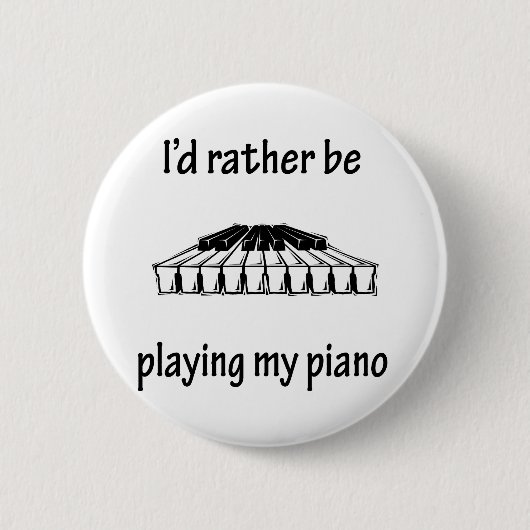 Mijn piano afspelen ronde button 5,7 cm (Voorkant)