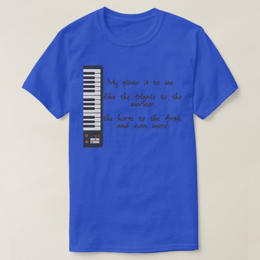 Mijn piano t-shirt (Design voorkant)