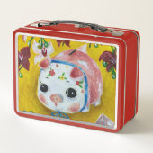 Mijn Piggy Bank-pigpig reggaepainting-Metal Lunchb (Achterkant)
