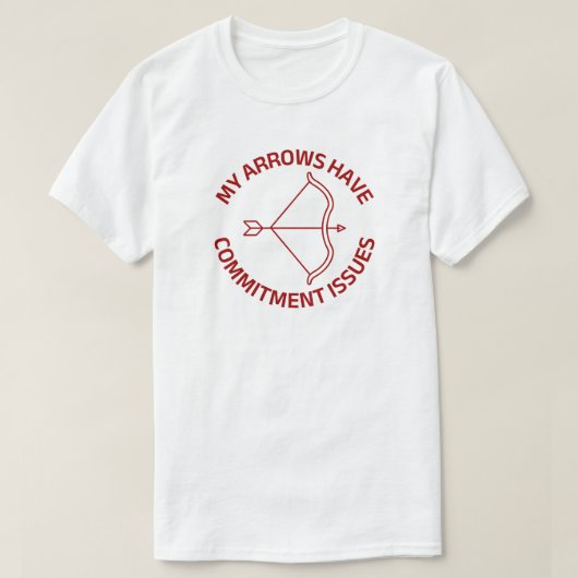 Mijn pijlen hebben commitment issues | Grappig boo T-shirt (Design voorkant)