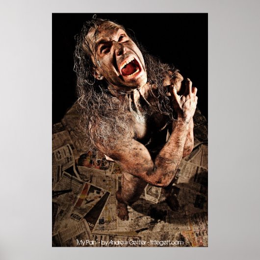 "Mijn pijn" - door Andrew Gettler Poster (Voorkant)