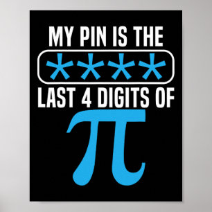 Mijn pincode is de laatste 4 cijfers van pi dag Wi Poster