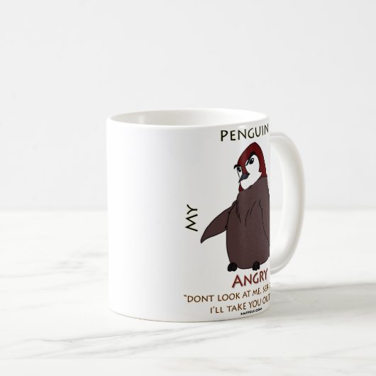 Mijn pinguïn is... Angst! Koffiemok (Voorkant rechts)