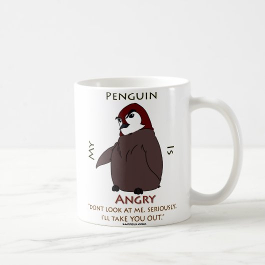 Mijn pinguïn is... Angst! Koffiemok (Rechts)