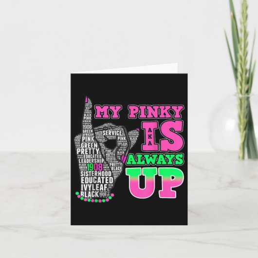 Mijn Pinky is altijd op aka Black History Month 1 Kaart (Voorkant)