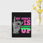 Mijn Pinky is altijd op aka Black History Month 1 Kaart (Gele Bloem)