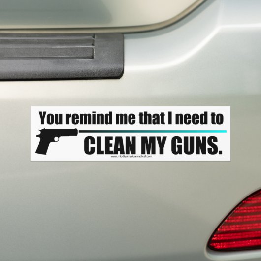 Mijn Pistolen reinigen Bumpersticker (Op auto)