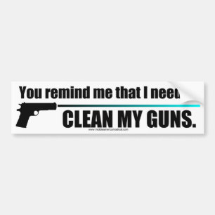 Mijn Pistolen reinigen Bumpersticker