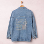 Mijn Pistool is geen bedreiging tenzij u rechten v Denim Jacket (Hangar)