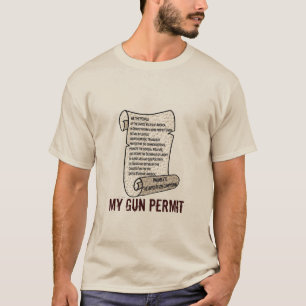 Mijn Pistool Permit is de Amerikaanse grondwet T-shirt