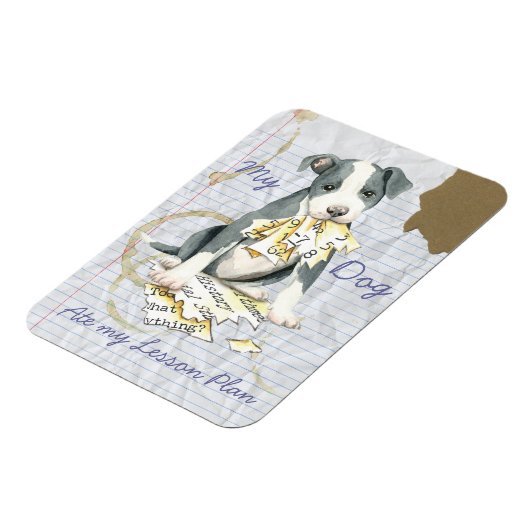 Mijn Pit Bull Ate Mijn Lesson Plan Magneet (Linkerzijde)