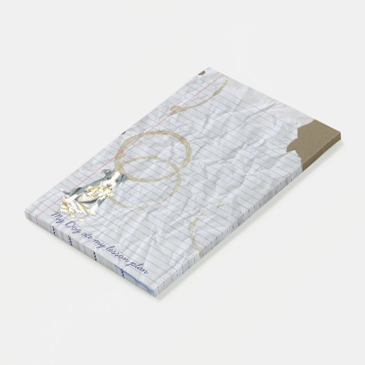 Mijn Pit Bull Ate Mijn Lesson Plan Post-it® Notes (Schuin)