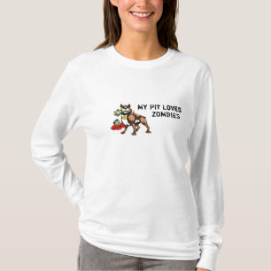 Mijn Pit Bull houdt van Zombies Shirt - Funny Slog