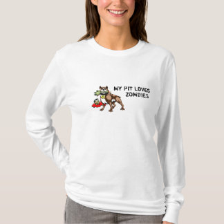 Mijn Pit Bull houdt van Zombies Shirt - Funny Slog