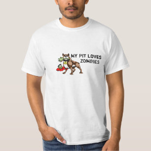 Mijn Pit Bull houdt van Zombies Tee Shirt - Funny