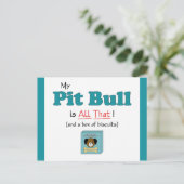 Mijn Pit Bull is alles. Briefkaart (Staand voorkant)