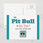 Mijn Pit Bull is alles. Briefkaart (Voorkant / Achterkant)