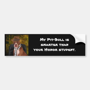 Mijn pit-bull is slimmer ... bumpersticker
