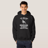 Mijn pitbull is niet gevaarlijk hoodie (Voorkant volledig)