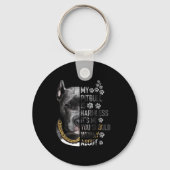 Mijn Pitbull is ongevaarlijk Ik ben het, je moet j Sleutelhanger (Achterkant)
