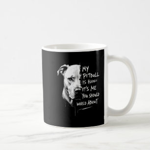 Mijn pitbull is onschuldig grappig pitbull hond wa koffiemok