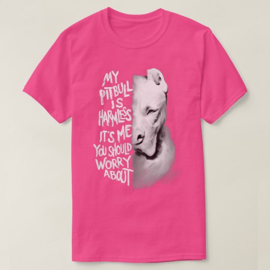 Mijn Pitbull is onschuldig Quote Dog Gift T-shirt (Design voorkant)