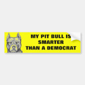 MIJN PITBULL IS SLIMMERE BUMPERSTICKER (Voorkant)