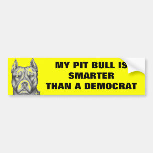 MIJN PITBULL IS SLIMMERE BUMPERSTICKER