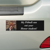 Mijn Pitbull kan je opeten... Bumpersticker (Op auto)