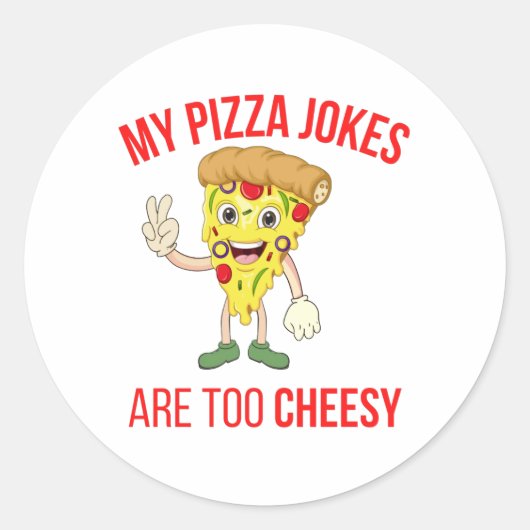 Mijn Pizza-snoep is te smakelijk. Ronde Sticker (Voorkant)