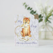 Mijn plan van Shiba Inu Ate Mijn Lesson Briefkaart (Staand voorkant)