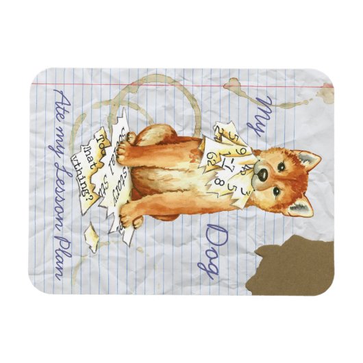 Mijn plan van Shiba Inu Ate Mijn Lesson Magneet (Horizontaal)