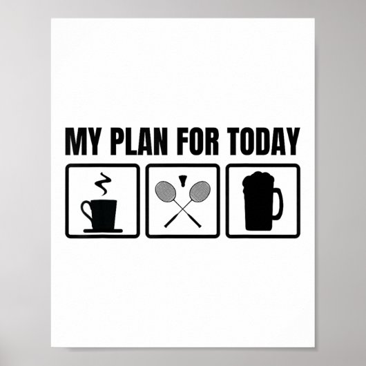 Mijn plan voor het huidige Badminton Player-progra Poster (Voorkant)