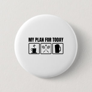 Mijn plan voor het huidige Badminton Player-progra Ronde Button 5,7 Cm