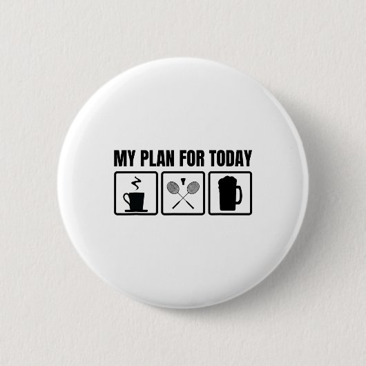 Mijn plan voor het huidige Badminton Player-progra Ronde Button 5,7 Cm (Voorkant)