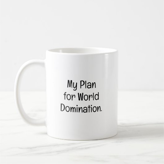 Mijn Plan voor Wereldheerschappij Koffiemok (Links)
