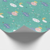 Mijn planeet Dream Big Little One Pattern Cadeaupapier (Hoek)