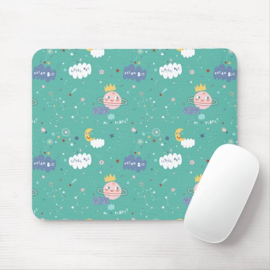 Mijn planeet Dream Big Little One Pattern Muismat (Met muis)